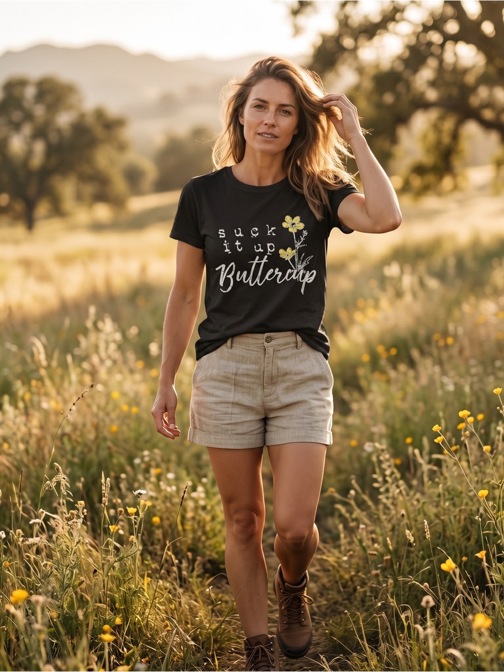 Vintage Y2K “suck it up Buttercup” graphic t-shirt S